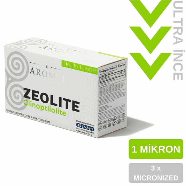 Aromel Poudre de Zéolite | 45 Sachets | Zéolite active micronisée | Zéolite Clinoptilolite
