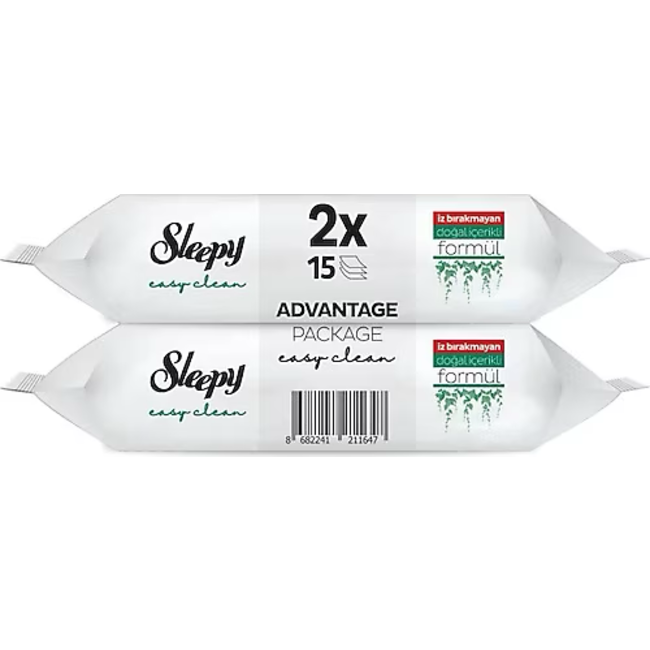 Sleepy Lingettes nettoyantes 2x15 Feuilles