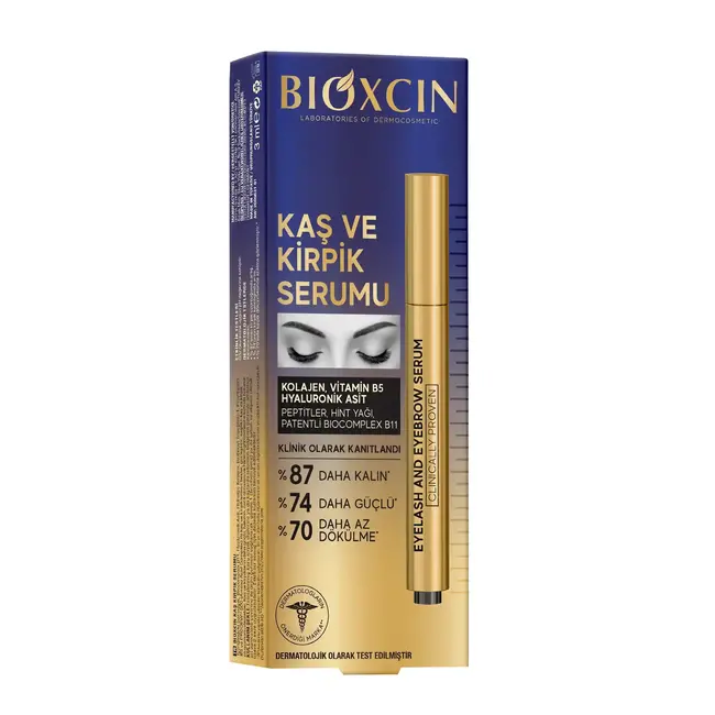Bioxcin Kaş ve Kirpik Serumu 3 ml – Güçlendirici, Besleyici ve Uzamayı Destekleyici