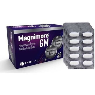 Magnimore GM Magnezyum 60 Tablet (Magnezyum Bisglisinat -Magnezyum Malat)