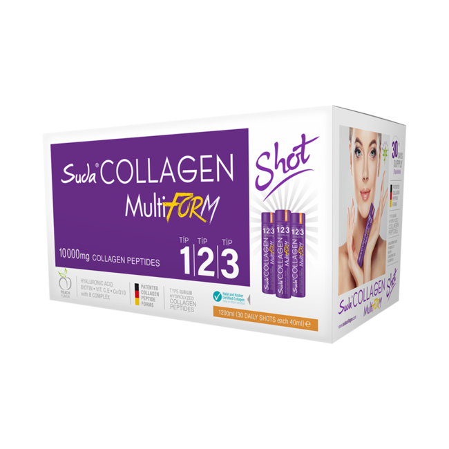 Suda   Collagen Multiform Shot Tip 1-2-3 Şeftali Aromalı (10.000mg - 30x40 ml)