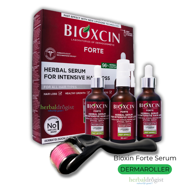 Bioxcin Forte Serum Intensiv gegen Haarausfall 3x50ml + DERMAROLLER