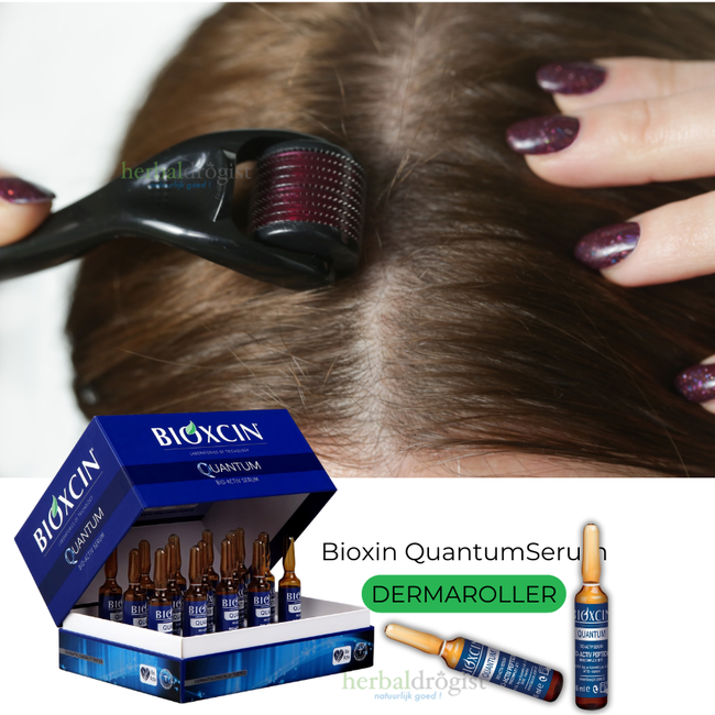 Bioxcin Quantum Bio-Activ Anti Haaruitval Serum 15 x 6 ml & DERMAROLLER Set