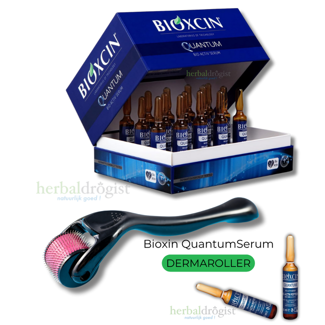Bioxcin Quantum Bio-Activ Anti-Haarausfall Serum 15 x 6 ml & DERMOROLLER Set