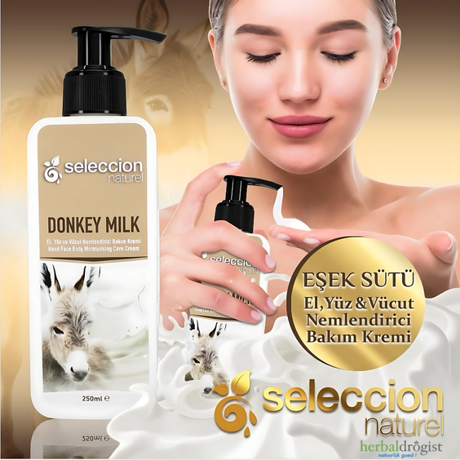 Seleccion Naturel Ezelmelk Hand Gezichts- en Lichaams Hydraterende Verzorgende Creme 250 ml