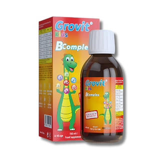Grovit Kids B Complex 150ml -(Energieke en Gefocuste Kinderen met B Vitaminen Ondersteuning)