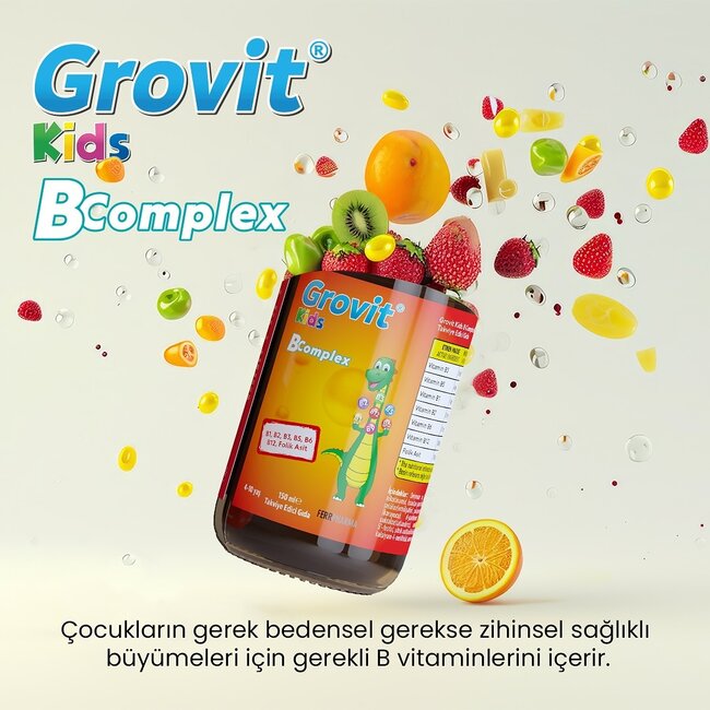 Grovit Kids B Complex 150 ml – Vitamin-B-Komplex für Kinder