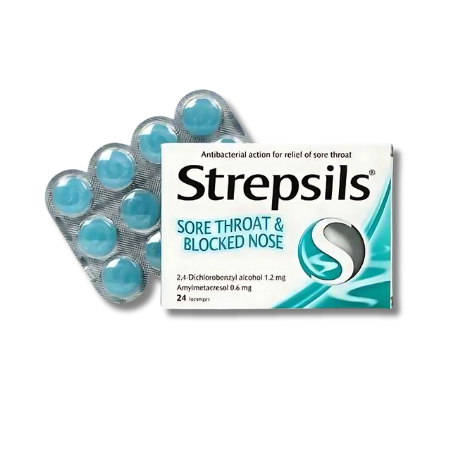 Strepsils Herbal Menthol Throat Lozenges 24 Lozenges – Refreshing & Soothing Effect