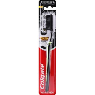 Colgate Brosse à dents Moyenne Charbon Double Action