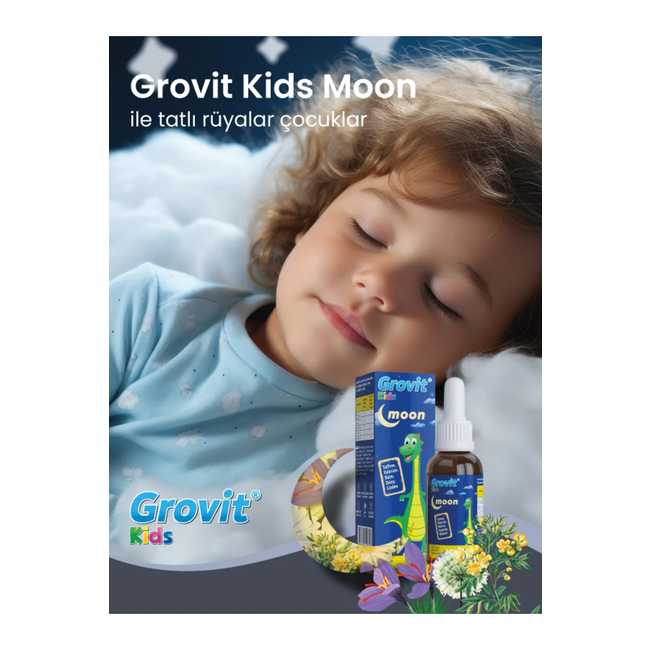 Grovit Kids Moon 50ml : Çocuklar İçin Doğal Uyku Desteği
