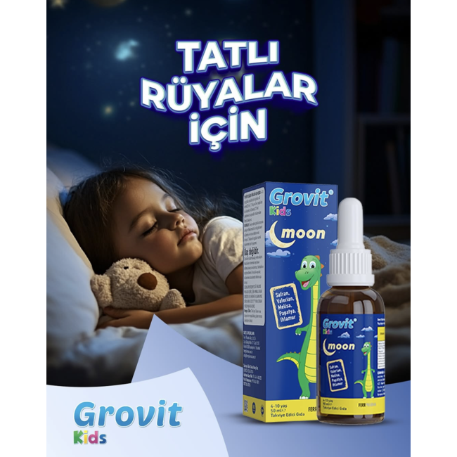 Grovit Kids Moon 50ml : soutien naturel au sommeil pour enfants