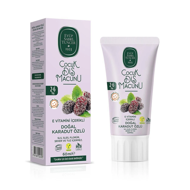 Eyup  Sabri Tuncer Doğal Karadut Özlü Diş Macunu 60 ml ( 2-6 Yaş)