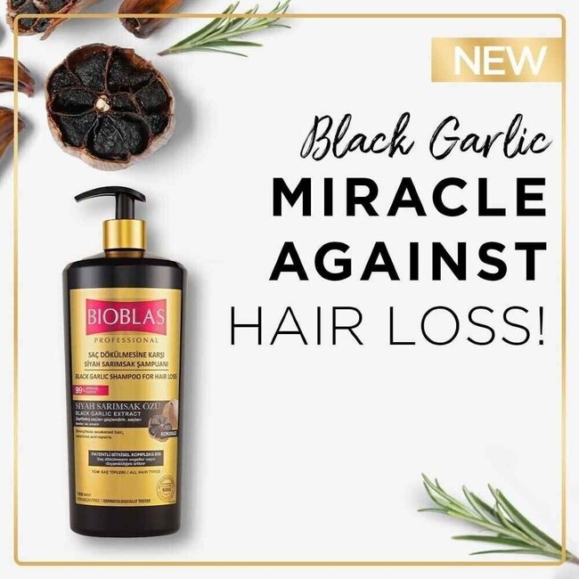 Bioblas Champú Ajo Negro Sin Olor 1000 ml (Contra la Caída del Cabello)