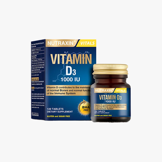 Nutraxin   Nutraxin Vitamin D3 1000IU 120 Stuks