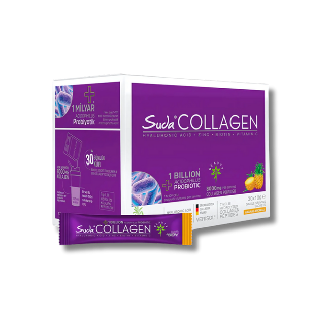 Suda    Collagen + Probiotika Ananas-Geschmack Sachets 30x10g