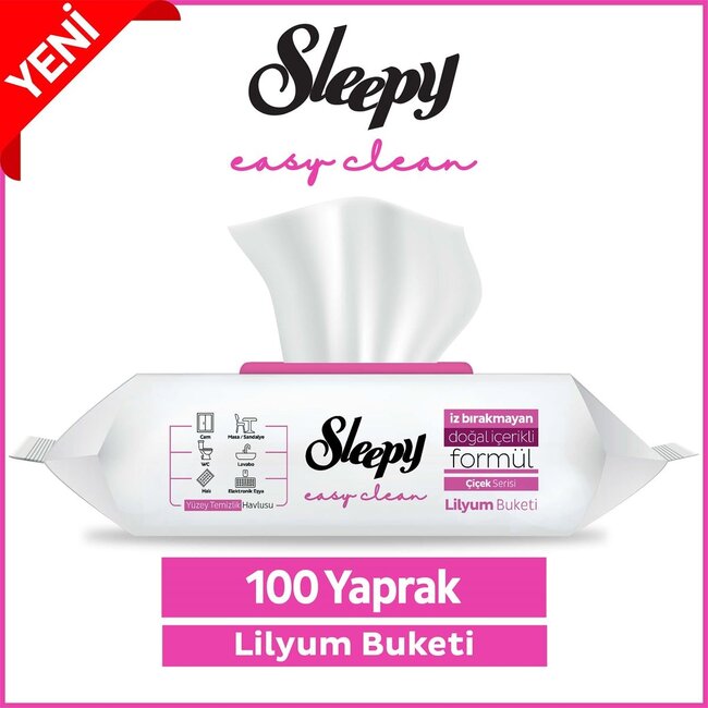Sleepy  Lilyum Buketi Yüzey Temizlik Havlusu 100 Yaprak