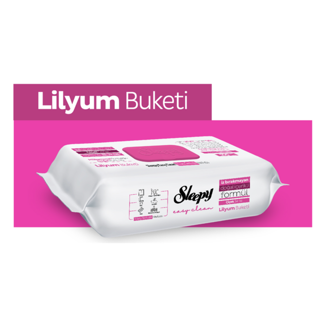 Sleepy Lilyum Bouquet Oberflächen-Reinigungstücher 100 Stück