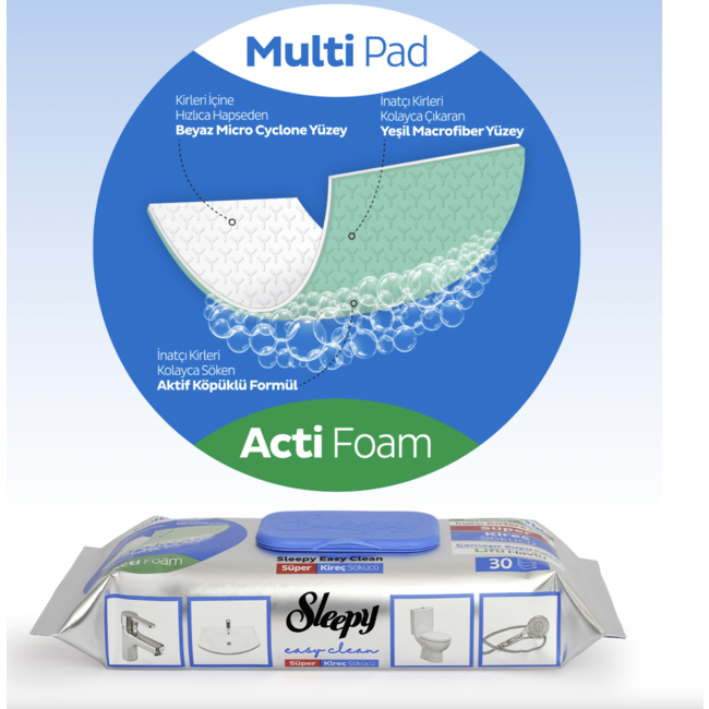 Sleepy Super Limescale Remover Wipes  (30 Sheets)
