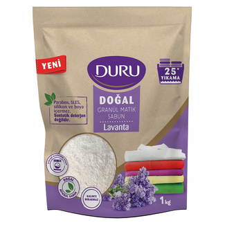 Duru Duru Naturales Granuliertes Waschmaschinen-Seife Lavendel 1 kg – 25 Wäschen