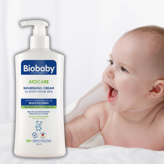 Biobaby Nährende Creme für zu Atopie neigende Empfindliche Haut 500 ml