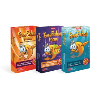 EasyVit EasyFishoil Defence, Focus & Kids – Omega-3 voordeelverpakking