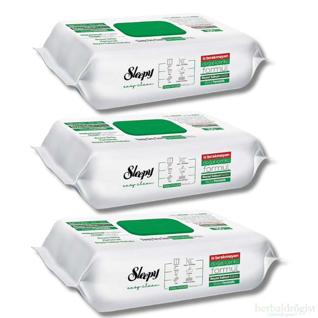 Sleepy Easy Clean White Soap Added Surface Cleaning Cloth 100 Pieces