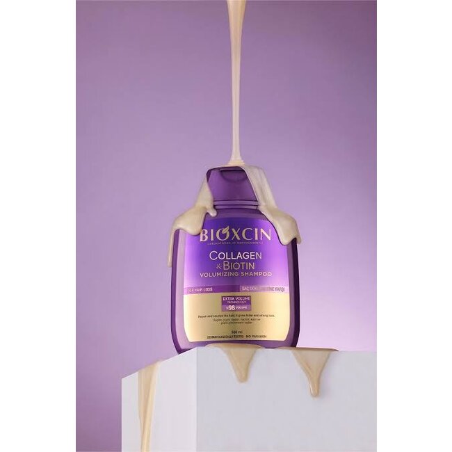 Bioxcin Collagen & Biotin Hacim Şampuanı 300 ml - İnce Telli ve Hacimsiz Saçlar İçin Hacim Kazandırıcı Şampuan - Kolajen, Biotin ve Patentli BioComplex B11 İçerikli Günlük Saç Bakımı