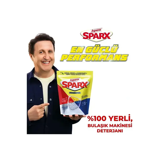 Asperox Sparx Capsules Lave-Vaisselle Tout-en-Un – 30 unités (Avec Vinaigre, Citron et Bicarbonate)