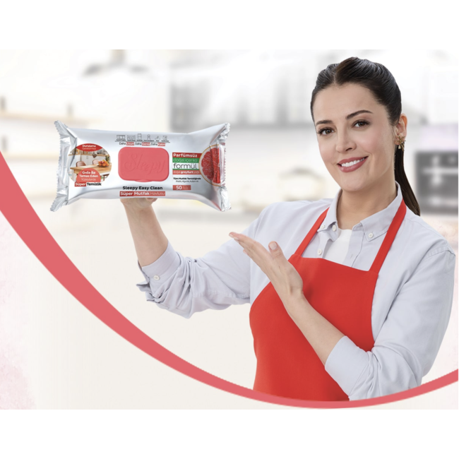 Sleepy Easy Clean Küchenreinigungstücher mit Grapefruitöl – 50 Stück