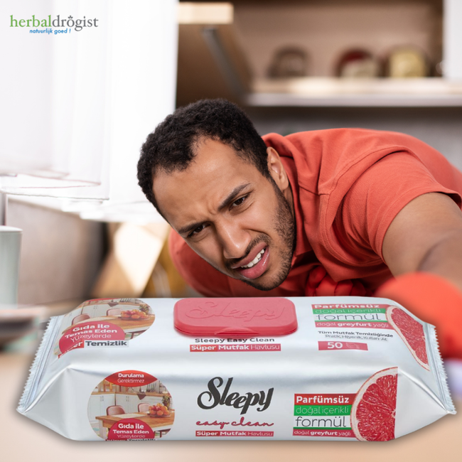 Sleepy Toallitas de Limpieza de Cocina Easy Clean con Aceite de Pomelo – 50 Hojas