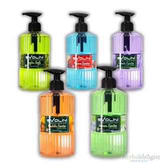 Evolini Ensemble de Savons Liquides Végétaux Evolini (Lot de 5) – Nettoyage Aromatique et Doux pour la Peau