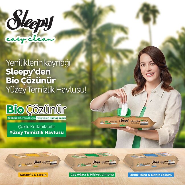 Sleepy Easy CleanBio Temizlik Havlusu 3’lü Set