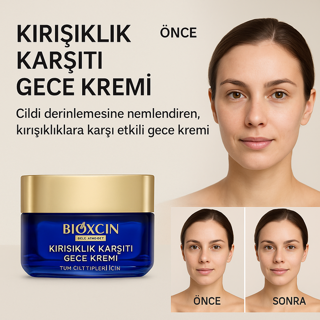 Bioxcin AGE REVERSE Anti-Rimpel Nachtcrème - 50 ML (Intensieve Huidverzorging en Verjongende Effect)