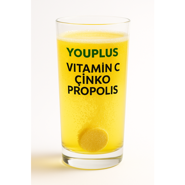 YouPlus Vitamina C, Zinc y Própolis – 20 comprimidos efervescentes