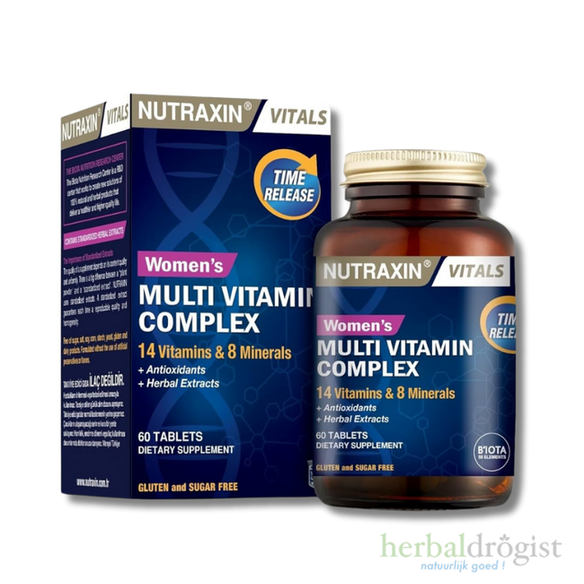 Nutraxin   Complexe multivitamines-minéraux 60 comprimés (Pour Femmes)