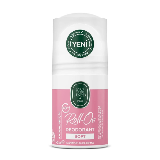 Eyup  Sabri Tuncer  Soft - Desodorante Roll-On para Mujer 75 ml | Sin Aluminio ni Alcohol, Vegano