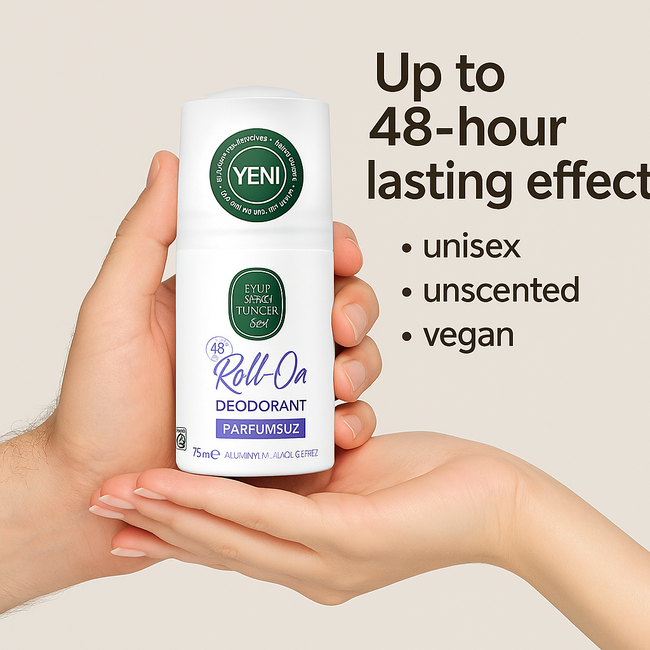 Eyup  Sabri Tuncer Parfümfrei Roll-On Deodorant 75 ml | Unisex, Ohne Aluminium & Alkohol