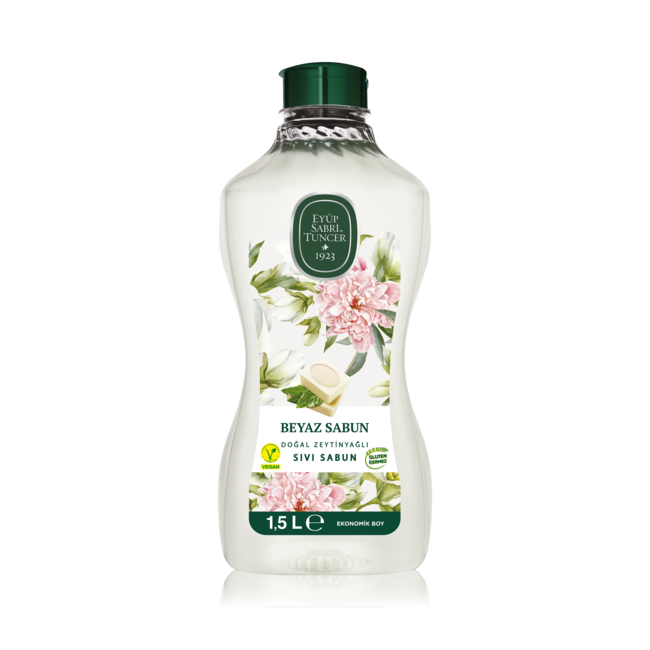 Eyup  Sabri Tuncer Natural Olive Oil Liquid Soap White Soap 1.5 L – Refill and Save