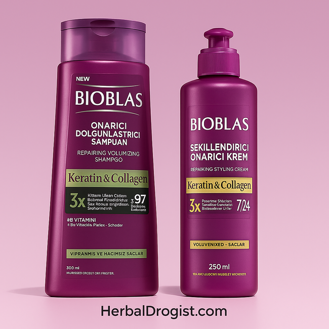 Bioblas Set Bioblas Champú Reparador + Crema de Peinado Keratina & Colágeno