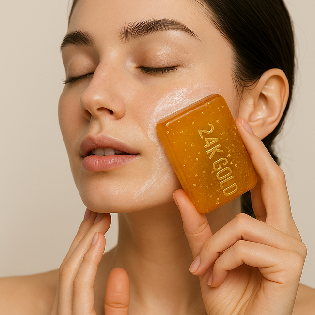 Seleccion Naturel Naturel 24K Goldseife – 100 g – Für eine Strahlende und Jugendlich Aussehende Haut