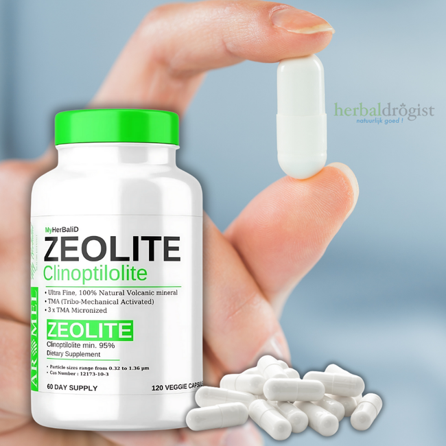 Aromel Zeolit Tozu Kapsül – 1 Mikron Ultra Fine Mikronize Aktif Zeolit | 120 Kapsül