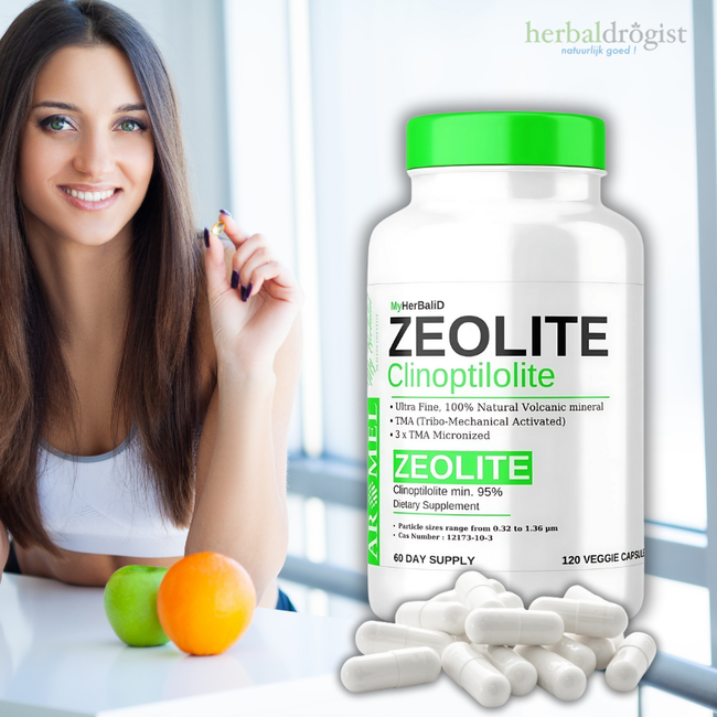 Aromel Capsule de Poudre de Zéolite – Zéolite Active Micronisée Ultra Fine 1 Micron | 120 Capsules