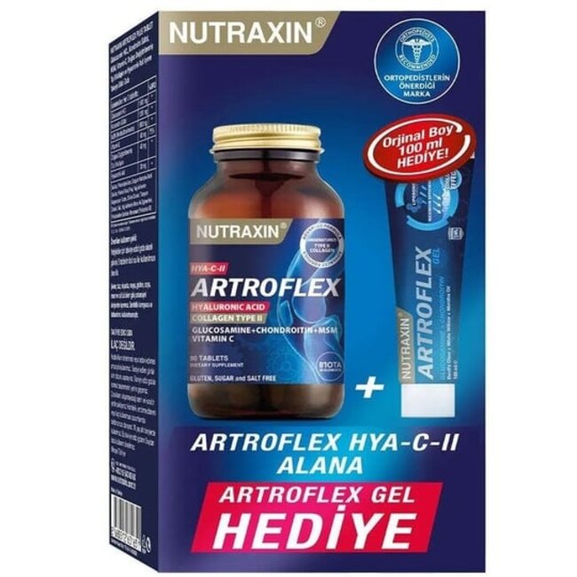 Nutraxin   Artroflex Hya-c-ıı 90 Tablet Extra Gel Hediyeli – Eklem ve Kıkırdak Destek Formülü