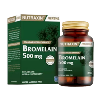 Nutraxin   Natural Bromelain 500 mg 60 tablets