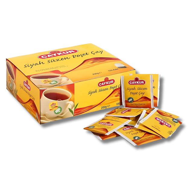 Caykur Thé Noir Turc Sachets Filtre Doré Tasse 200 g
