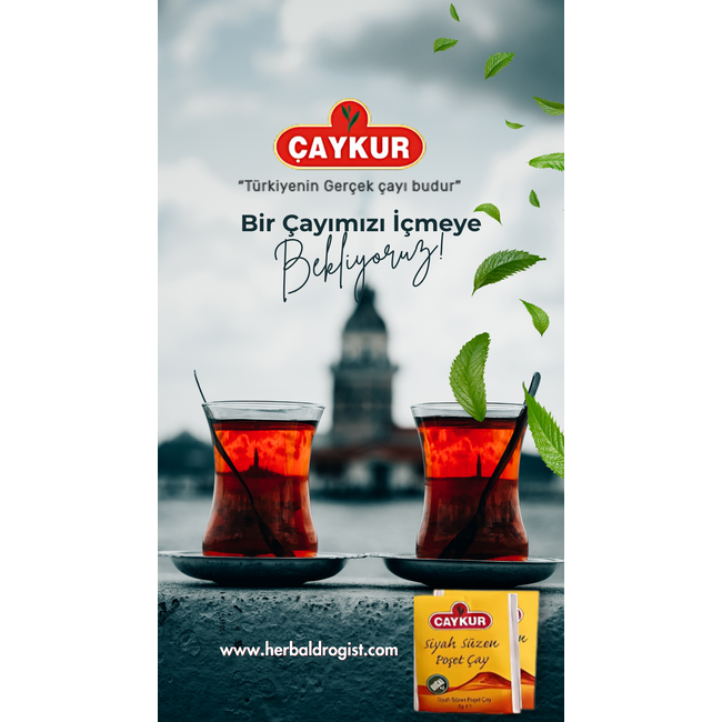 Caykur Turkse Zwarte Thee Gouden Filter Kopsachets 200 g