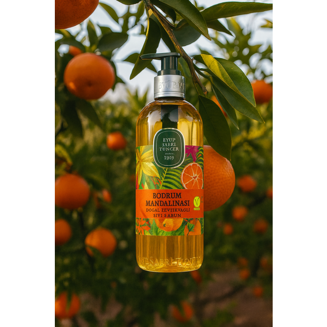 Eyup  Sabri Tuncer Savon Liquide à l’Huile d’Olive Naturelle – Mandarine de Bodrum 500 ml