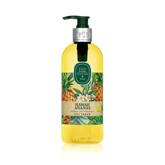 Eyup  Sabri Tuncer Hawaii Ananas Doğal Zeytinyağlı Sıvı Sabun 500 ml | Tropikal Ferahlık, Zeytinyağlı Doğal Bakım