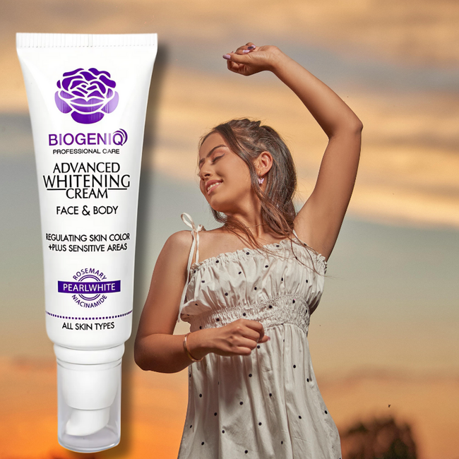 Herbal Drogist Bioxcin Pflege-Set – Biogeniq Whitening Cream + Anti-Haarausfall Spray + Bioxcin Nährendes Shampoo (Für Frauen)