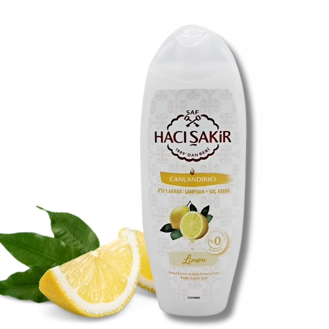 Hacı Şakir  Zitrone 2-in-1 Revitalisierendes Shampoo 500 ml – Für Fettiges Haar